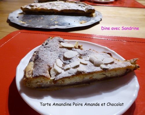 Une Tarte Amandine Poire Amande et Chcolat