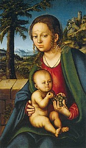 LUCAS-CRANACH-THE-ELDER-VIRGIN-AND-CHILD-WITH-A-BUNCH-OF-GR