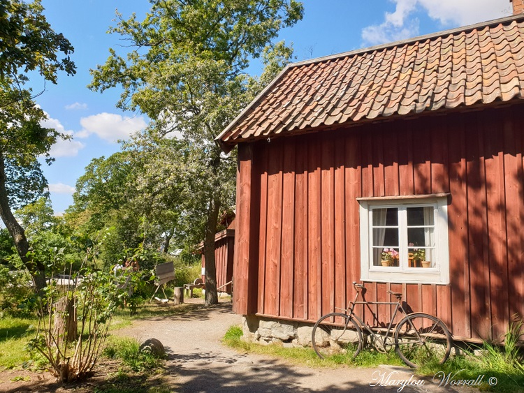 Suède : Écomusée Skansen une maison du village fermier