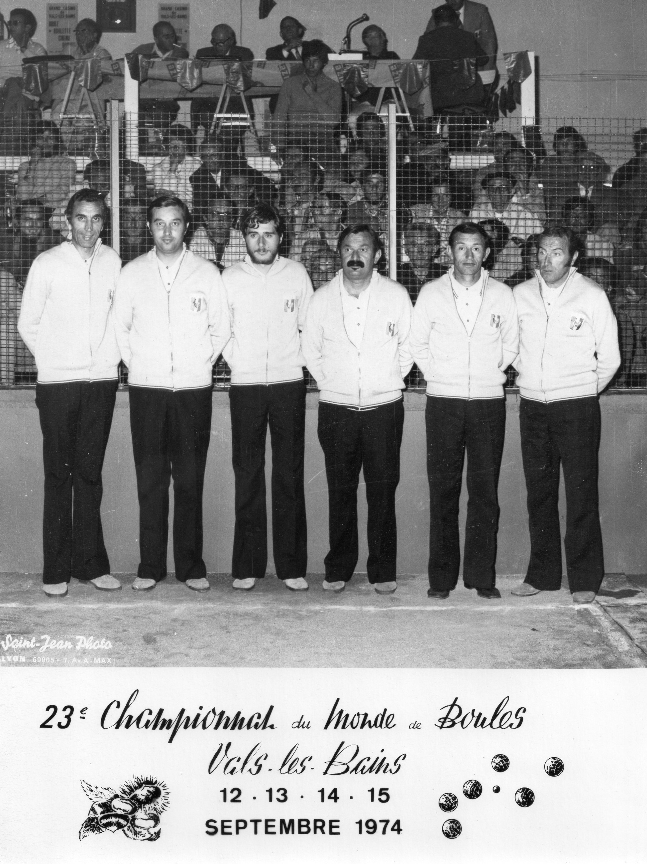Souvenir : Championnat du monde1974 vals les bains - AMICALE BOULE  VILLENEUVE DE BERG 07