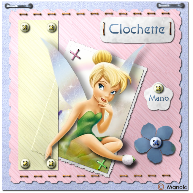 Scrap digitale pur relief - Disney - Clochette