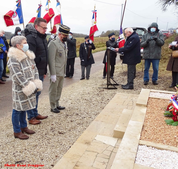 Une belle cérémonie à Pothières en mémoire des Résistants du groupe Tabou