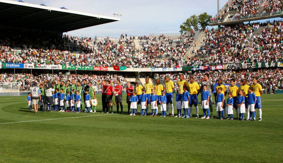 le Mercredi 22 août 2007  au stade de la Mosson, Montpellier Brésil - Algérie 2-0