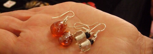 boucles d'oreilles en perles de verre