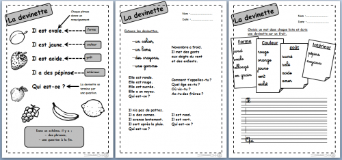 Devinette, écrire, productin écrite, cp, ce1, cycle 2, dixmois