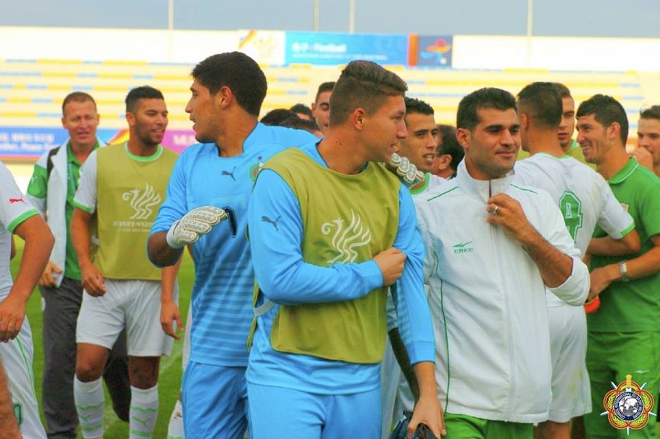 29.9.2015 en corée du sud jeux mondiaux militaire EN-Qatar 2-1 avec Abid