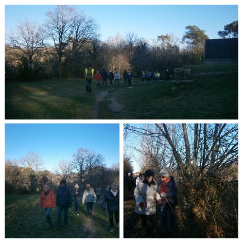 Rando au Bono le 08 01 2024 .53 randonneurs ont marché 6,7km par un froid rigoureux !!!!!