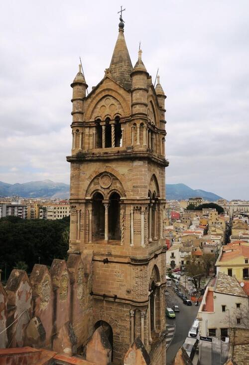 Vue des toits de la Cathédrale de Palerme