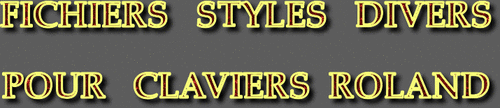  STYLES DIVERS CLAVIERS ROLAND SÉRIE 9583
