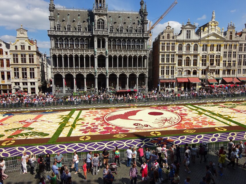 Nadine et le tapis de fleur de Bruxelles