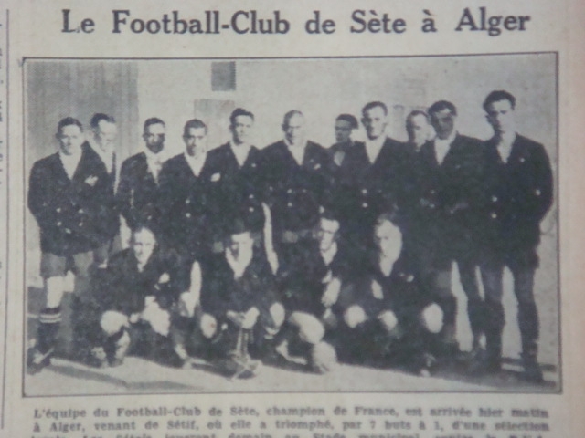 benouna ali avec le fc sète en tournée à alger