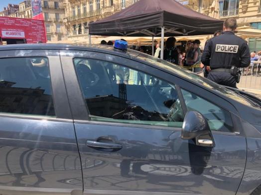 Policiers de la brigade anticriminalité -BAC- et gardiens de la paix de la Sécurité publique à Montpellier.