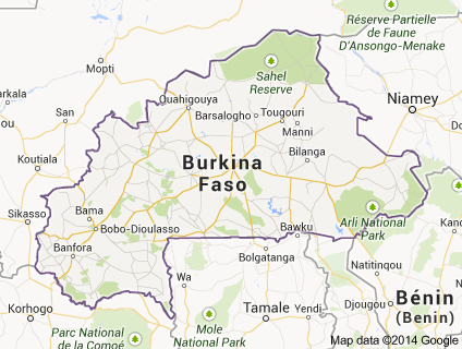 Carte du Burkina Faso -