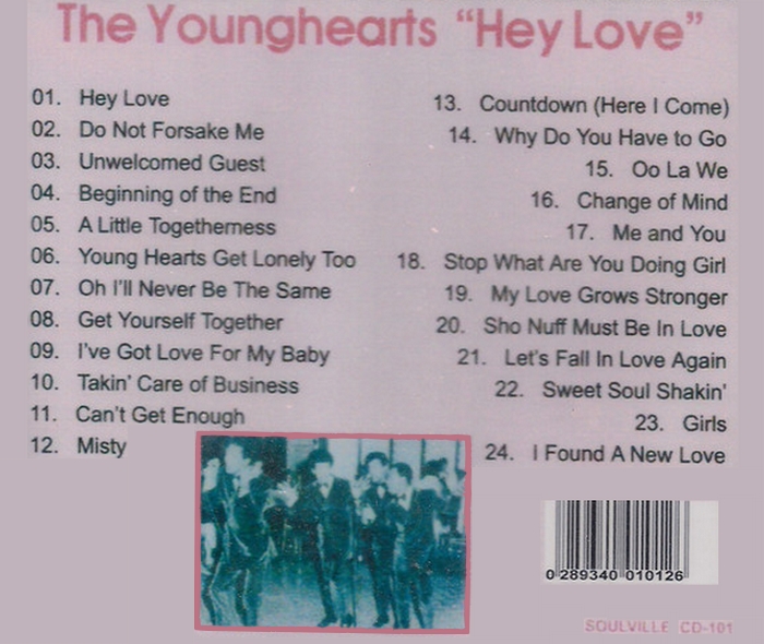 The Younghearts : CD " Hey Love " Soulville CD-101 [ UK ]