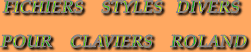  STYLES DIVERS CLAVIERS ROLAND SÉRIE26900