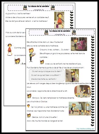 Littérature CE1: La classe de la sorcière