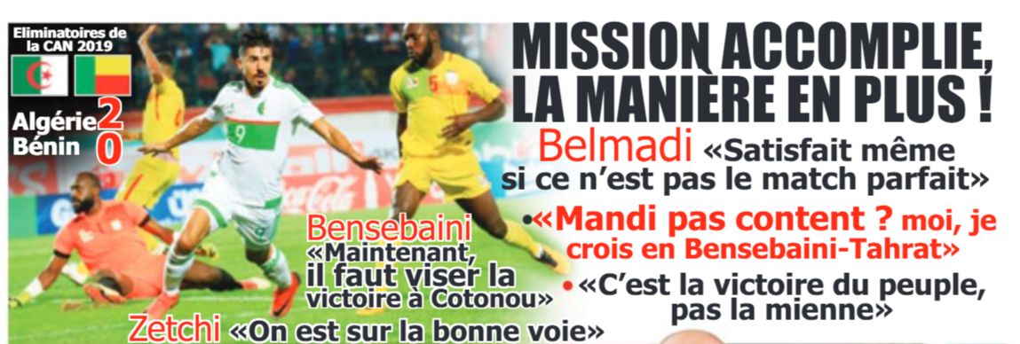 12.10.2018 à Blida Q.CAN EN-Bénin 2-0