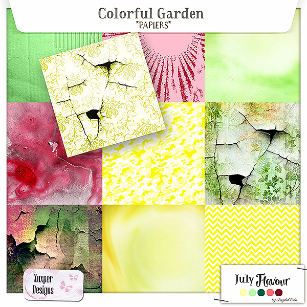 Colorful garden papiers de Xuxper designs
