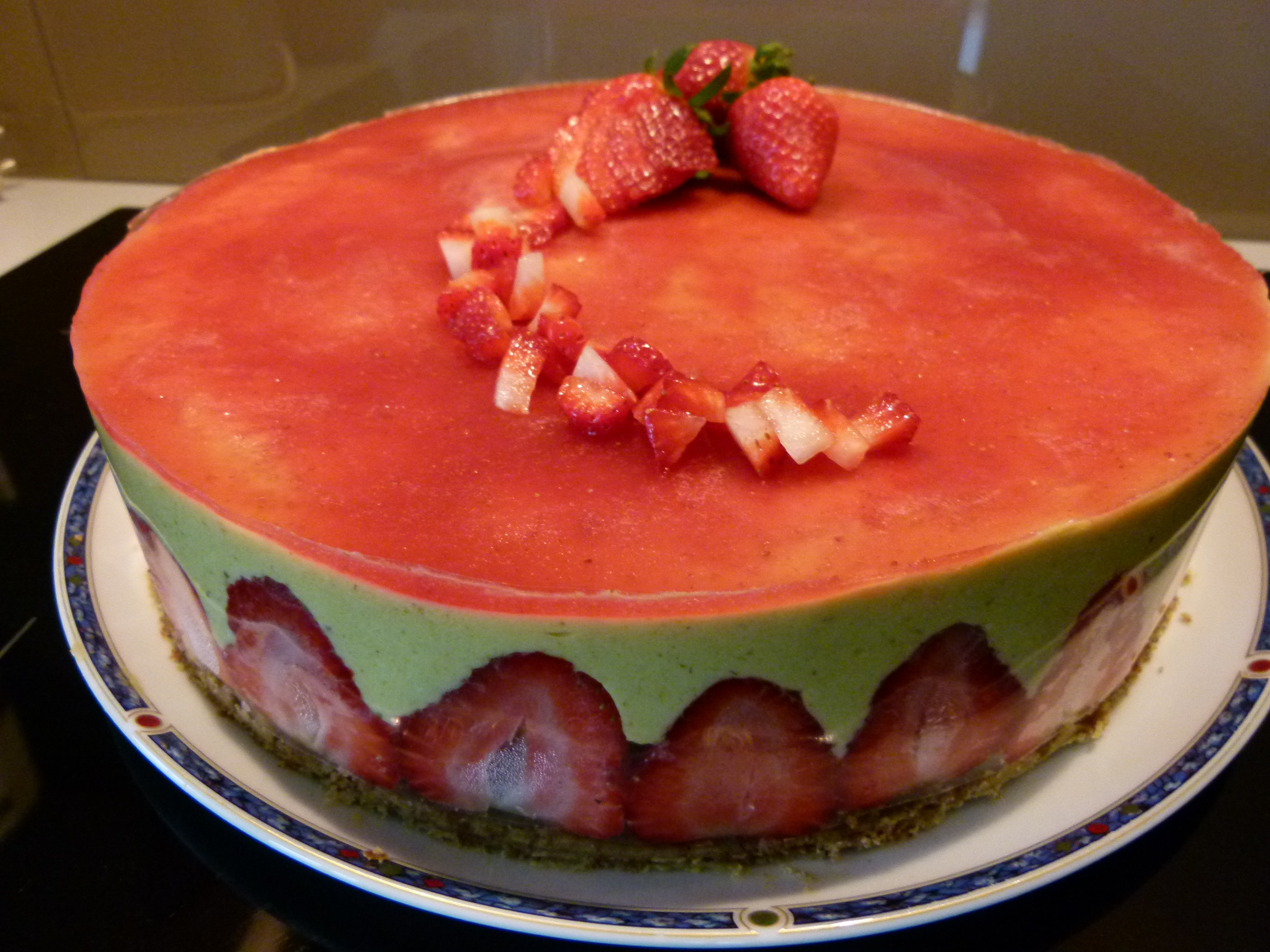 Mon Fraisier A La Pistache Mes Petites Re Creations