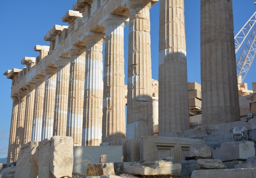 Le Parthénon dans l'Acropole d'Athènes