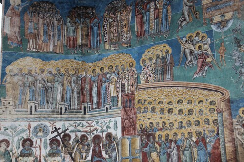 Le monastère de Vorronet (Roumanie) 2 : la face ouest, le jugement dernier