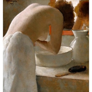 Armand Rassenfosse -Femme à sa toilette, 1919