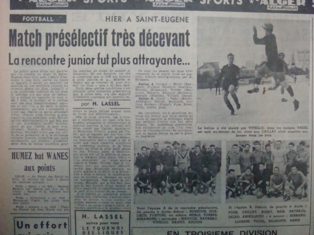 Abdellaoui-Bennour-Oualiken-Zitouni sélection d'Alger