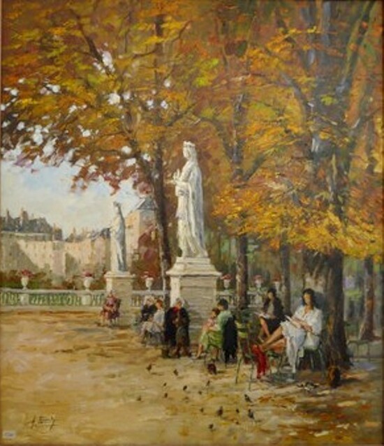 Charles Pavan : Au Jardin du Luxembourg.