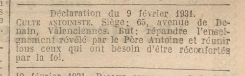 Valenciennes - Journal officiel de la République française. Lois et décrets 17 fév. 1931