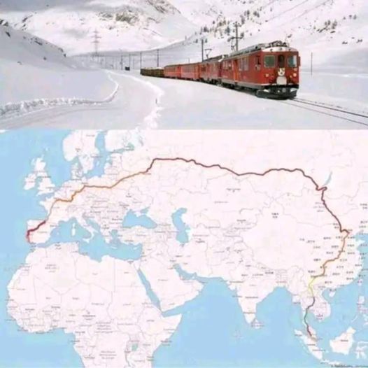 Peut être une image de train, arctique, chemin de fer et texte