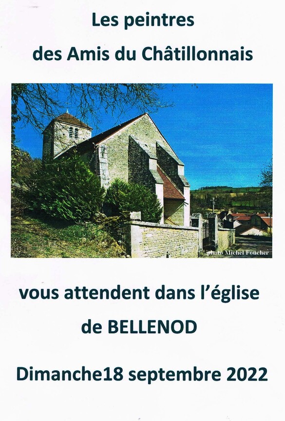 Bellenod sur Seine accueillera dans son église, une exposition de peintures des Amis du Châtillonnais