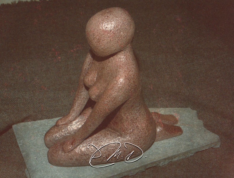 Terre chamottée cuite et patinée