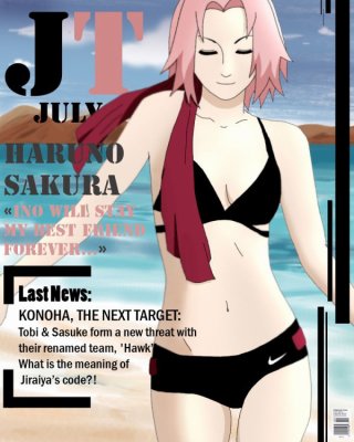 Moi en maillot de bain dans un magazine - Sakura et Hinata