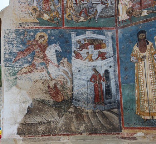 Voroneț, monastère de Bucovine, la chapelle Sixtine des Balbkans. 1 : Façade sud