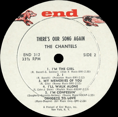 The Chantels : Album " There's Our Song Again " End Records END 312 [ US ]