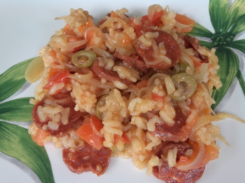 risotto au chorizo et à la tomate
