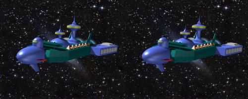 Spaceship #4 en vue stéréo