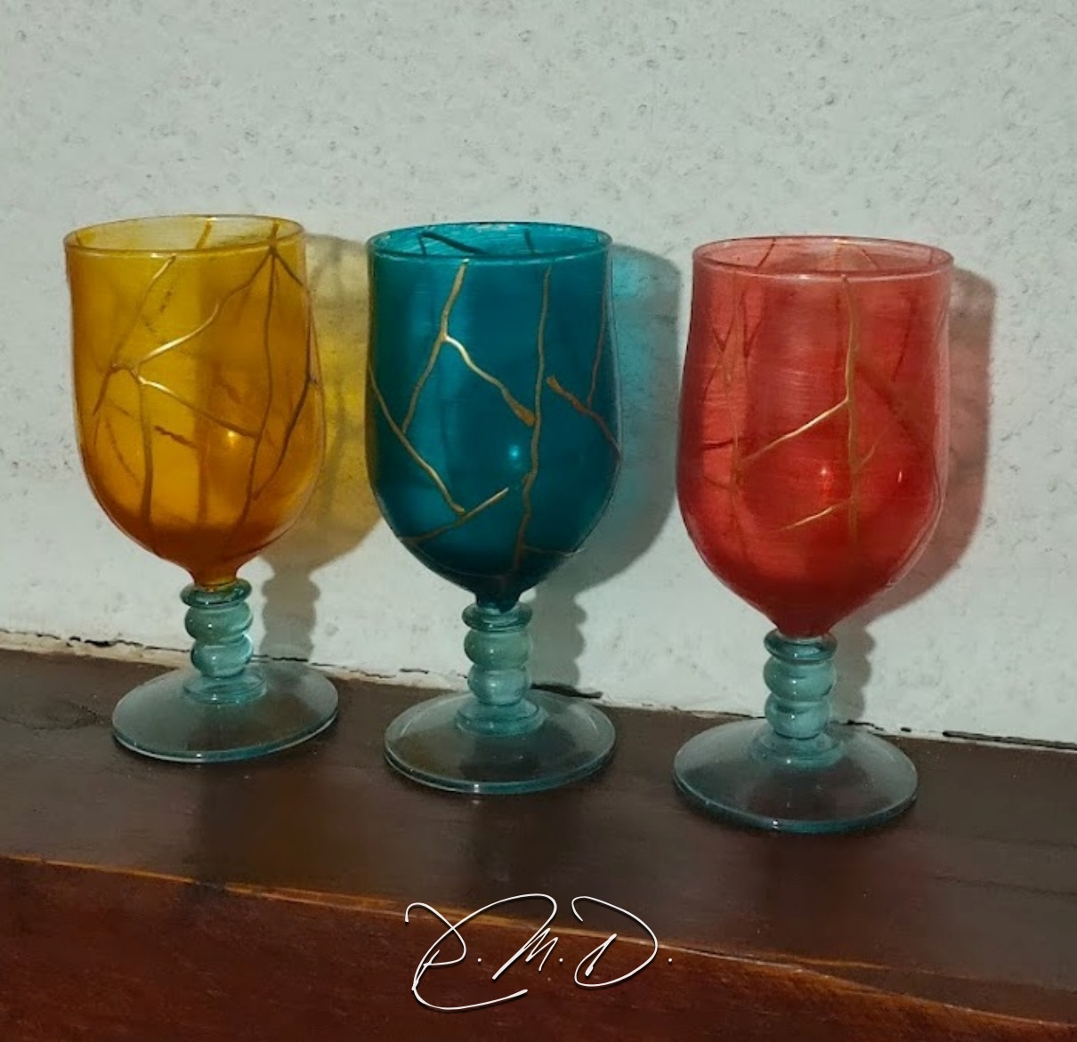 1998 - Peinture sur verre, cerne relief et cuisson au four - ND
