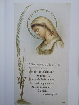 Sainte Solange (+ 880), Vierge, martyre, Patronne du Berry - Christ Roi