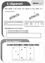 Séquence CE1 - L'alignement