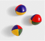balles colorées pour jongler