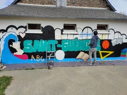 Réalisation d'une fresque murale