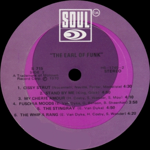 Earl Van Dyke : Album " The Earl Of Funk " Soul Records SS 715 [ US ]