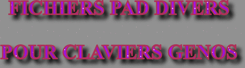  PAD DIVERS POUR CLAVIERS GENOS SÉRIE 43