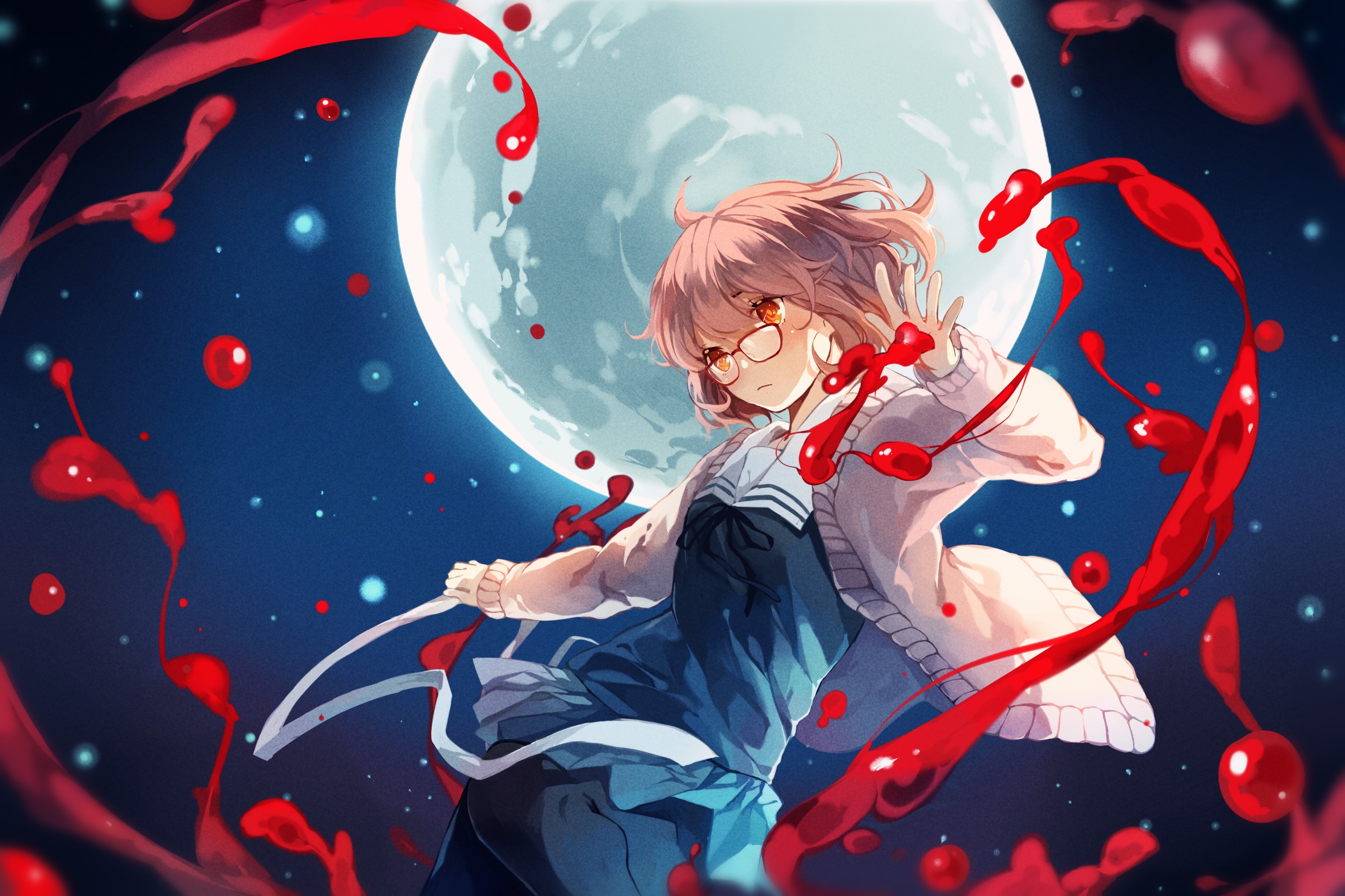 Download imagens Kyoukai no Kanata, Mirai Kuriyama, retrato, manga