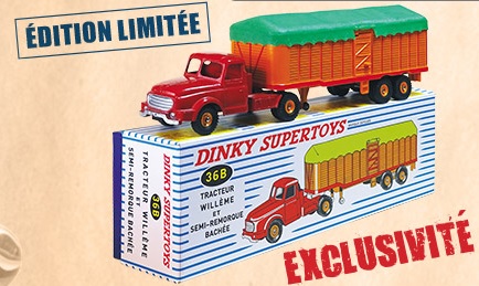 Le tracteur Willème et semi-remorque bâchée Dinky Toys - Hors-série
