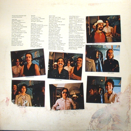 1974 : Soul Survivors : Album " Soul Survivor " TSOP Records KZ 33186 [ US ]