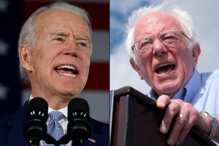 Les candidats démocrates Joe Biden et Bernie Sanders