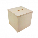 Tirelire en bois 8x8x8cm - tirelire cube à décorer