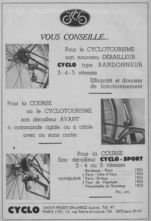 Dérailleur course "Cyclo Sport"